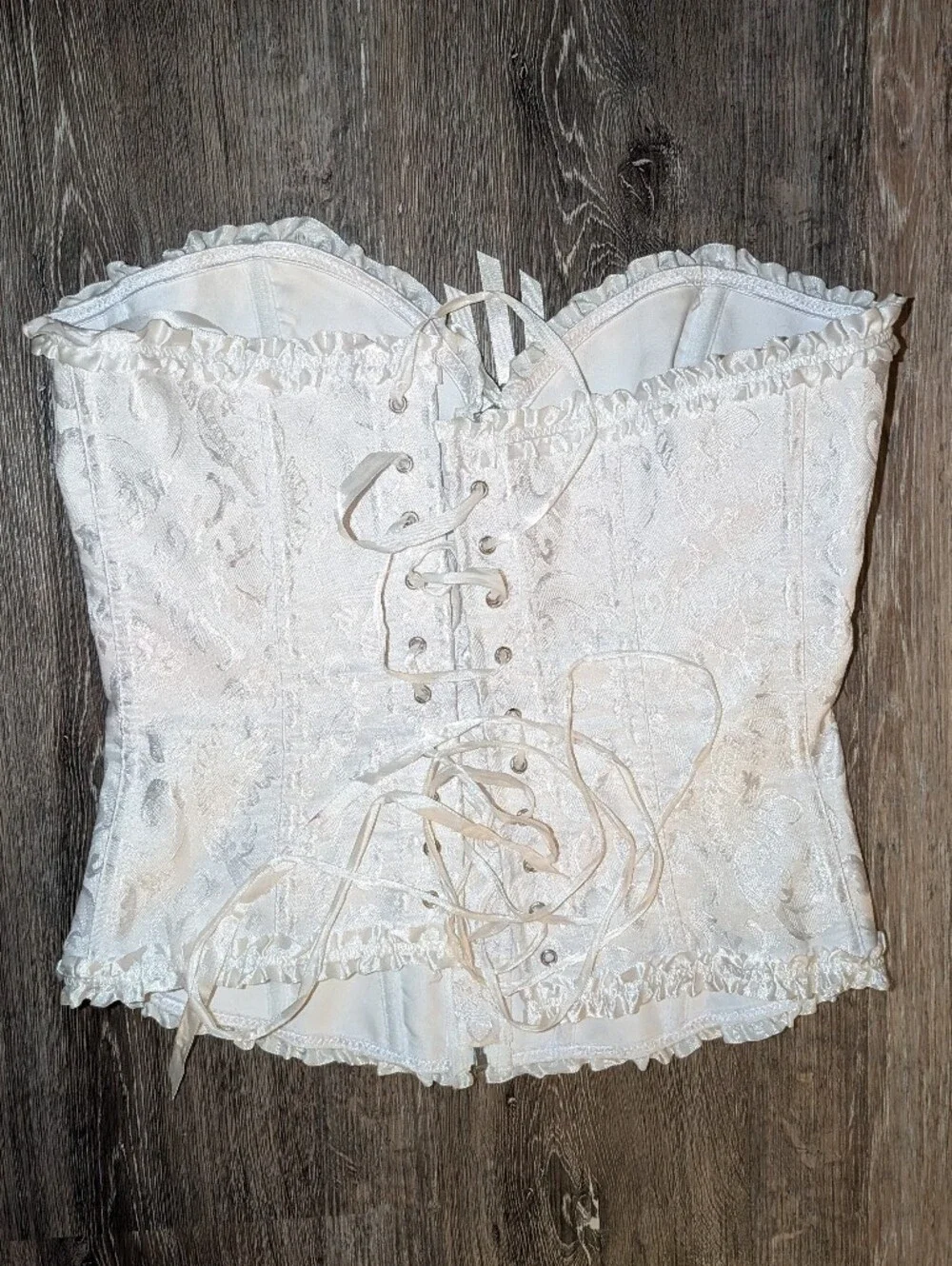 Spirit Halloween Lace Up White Corset